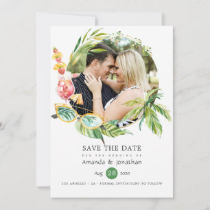 Summertime Wedding Photo Collage Save The Date