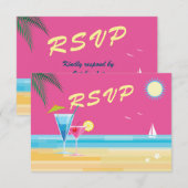 Summertime Wedding RSVP Kaartje (Voorkant / Achterkant)