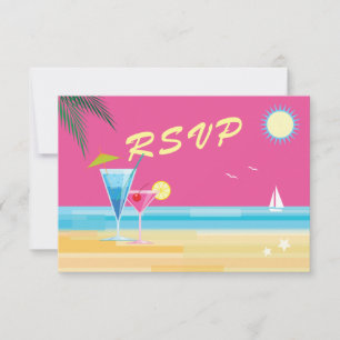 Summertime Wedding RSVP Kaartje