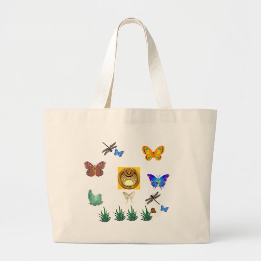 Summertime Wings Grote Tote Bag (Voorkant)