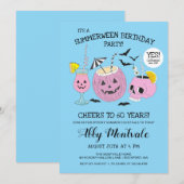 Summerween 60ste verjaardag cocktail party kaart (Voorkant / Achterkant)