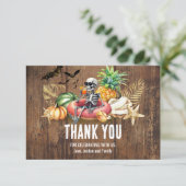 Summerween Birthday Party Summer and Halloween Bedankkaart (Staand voorkant)