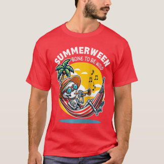 Summerween Botten Om Wild Skeleton Raglan Honkbal T-shirt