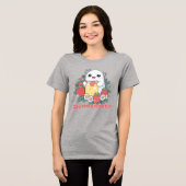 Summerween Ghost with Strawberries Tri-Blend Shirt (Voorkant volledig)