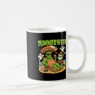 Summerween Grappige Horror Karakters Halloween Op Koffiemok