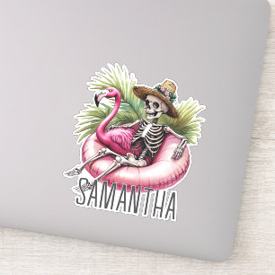 Summerween Halloween Skelet Gepersonaliseerd Sticker