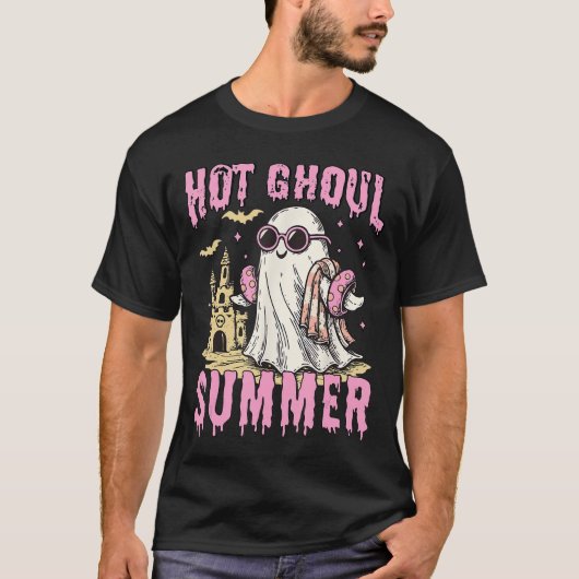 Summerween Hot Ghoul Summer Funny Cute Ghost Pool  T-shirt (Voorkant)