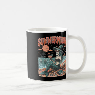 Summerween Mermaid Skeleton Beach Flamingo Hallowe Koffiemok