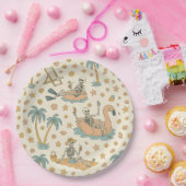 Summerween Party Skeleton Paper Plates Papieren Bordje (Feest)