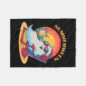 Summerween Schattige Spooky Zomer Geest Halloween  Fleece Deken (Voorkant (Horizontaal))