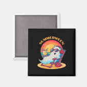 Summerween Schattige Spooky Zomer Geest Halloween  Magneet (Voorkant / Achterkant)