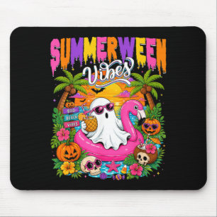 Summerween-sfeer griezelig spookstrand zomer muismat