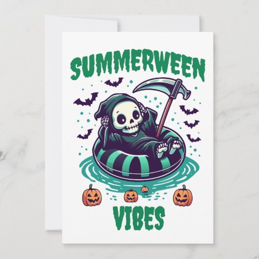 Summerween-sfeer – Ontspannen Reaper Kaart (Voorkant)