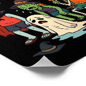 Summerween Skeleton Beach Party Halloween Vibes 1 Poster (Hoek)