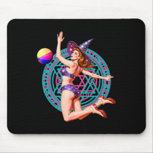 Summerween Strand Ll Pin-up En Heks Halloween Magi Muismat