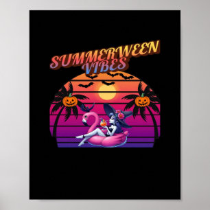 Summerween Vibes Heks Flamingo Float, Heks Summer Poster