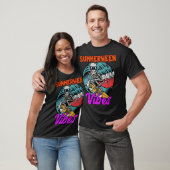 Summerween Vibes Skeleton Spooky Surfing T-Shirt (Unisexe)