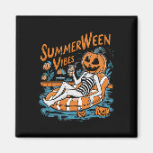 Summerween Vibes Spooky Summer Pumpkin Schattige Magneet (Voorkant)
