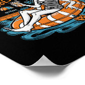 Summerween Vibes Spooky Summer Pumpkin Schattige Poster (Hoek)