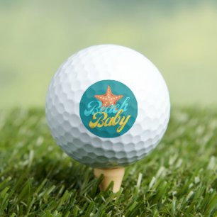 Summery Beach Baby Word Art Golfballen