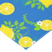 Summery Blue en Yellow Lemons Floral Pattern Tafelkleed (Gekanteld)