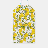Summery Citrus Lemon Tree Branches Cadeaulabel (Achterkant)