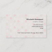 Summery Floral Heart in Roze en Groen Visitekaartje (Achterkant)