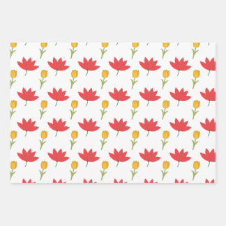 Summery floral wrapping paper