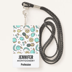 Summery Line Trekking van het fruitpatroon Badge