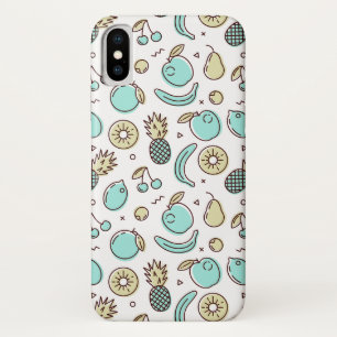 Summery Line Trekking van het fruitpatroon iPhone X Hoesje