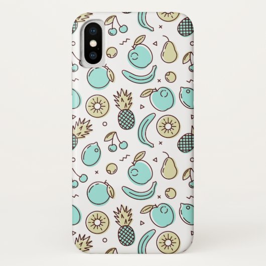 Summery Line Trekking van het fruitpatroon Case-Mate iPhone Case (Achterkant)