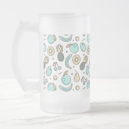 Summery Line Trekking van het fruitpatroon Matglas Bierpul (Links)