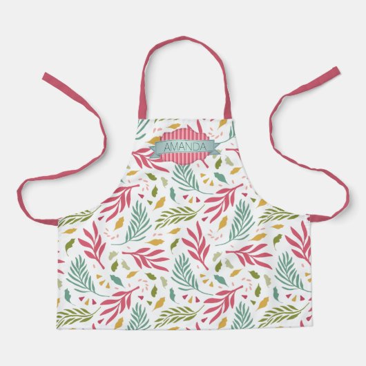 Summery Scattered Leaf Pattern ID387 Schort (Voorkant)