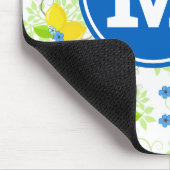 Summery White en Yellow Lemons Floral Pattern Muismat (Hoek)