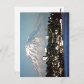 Summiere berg Rainier over Tacoma, Washington, VS Briefkaart (Voorkant / Achterkant)