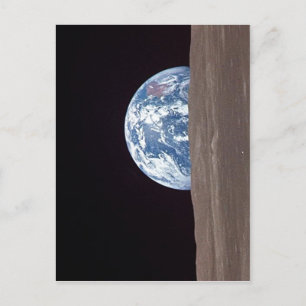 Summiere beschrijving Aarde stijgend achter de maa Briefkaart