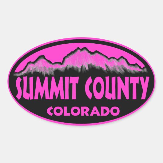 Summit Comté Colorado stickers oval rose (Devant)