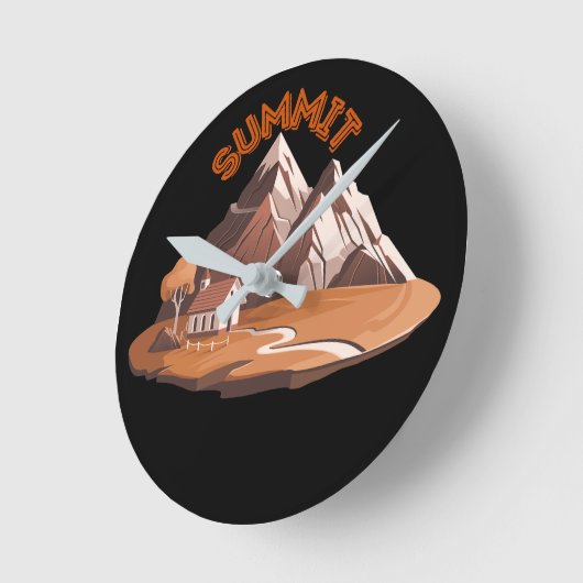 ​Summit Mountain Adventure Round Wall Clock Ronde Klok (Hoek)
