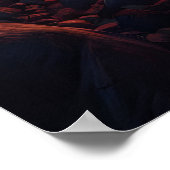 Summit Serenity: Man met uitzicht op het bergmeer Poster (Hoek)