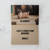 SUMO DEFEAT BATTU CARTE D'ANNIVERSAIRE (Intérieur)