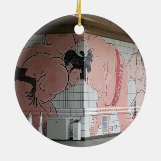 Sumo Mural Wall Art Keramisch Ornament (Achterkant)