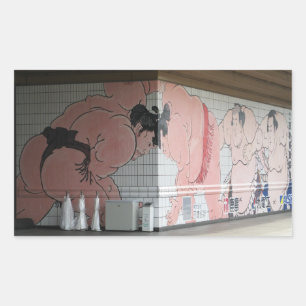 Sumo Mural Wall Art Rechthoekige Sticker