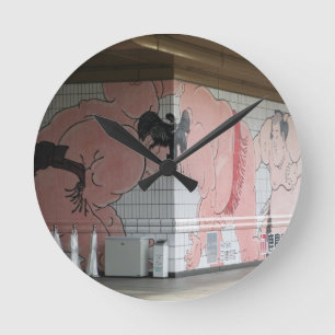 Sumo Mural Wall Art Ronde Klok