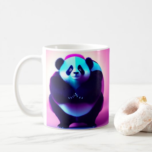 Sumo Panda The Bamboo Gnasher, Café Mug (Avec donut)