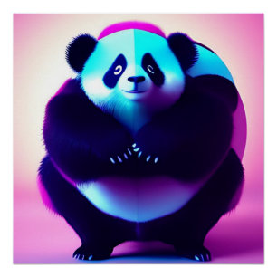 Sumo Panda The Bamboo Gnasher, Poster Perfect Poster