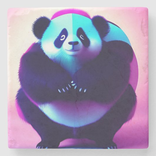 Sumo Panda The Bamboo Gnasher, Stone Onderzetter (Voorkant)