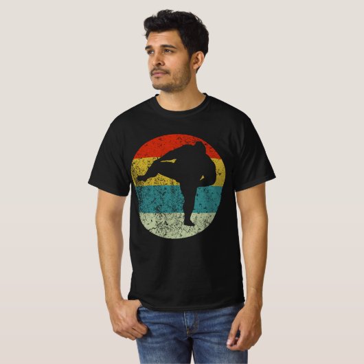 SUMO retro  silhouette 70s T-shirt (Voorkant volledig)