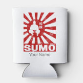 Sumo Retro Wrestler Japans  Ontwerp Blikjeskoeler (Achterkant)