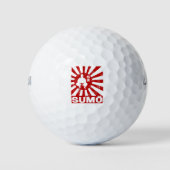 Sumo Retro Wrestler Japans  Ontwerp Golfballen (Voorkant)