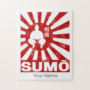 Sumo Retro Wrestler Japans Ontwerp Legpuzzel
